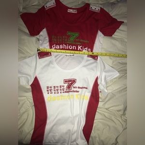 GIRL'S Rosey World T-shirt Medium 10-12 NWT (set of 2). Cotton/Polyester